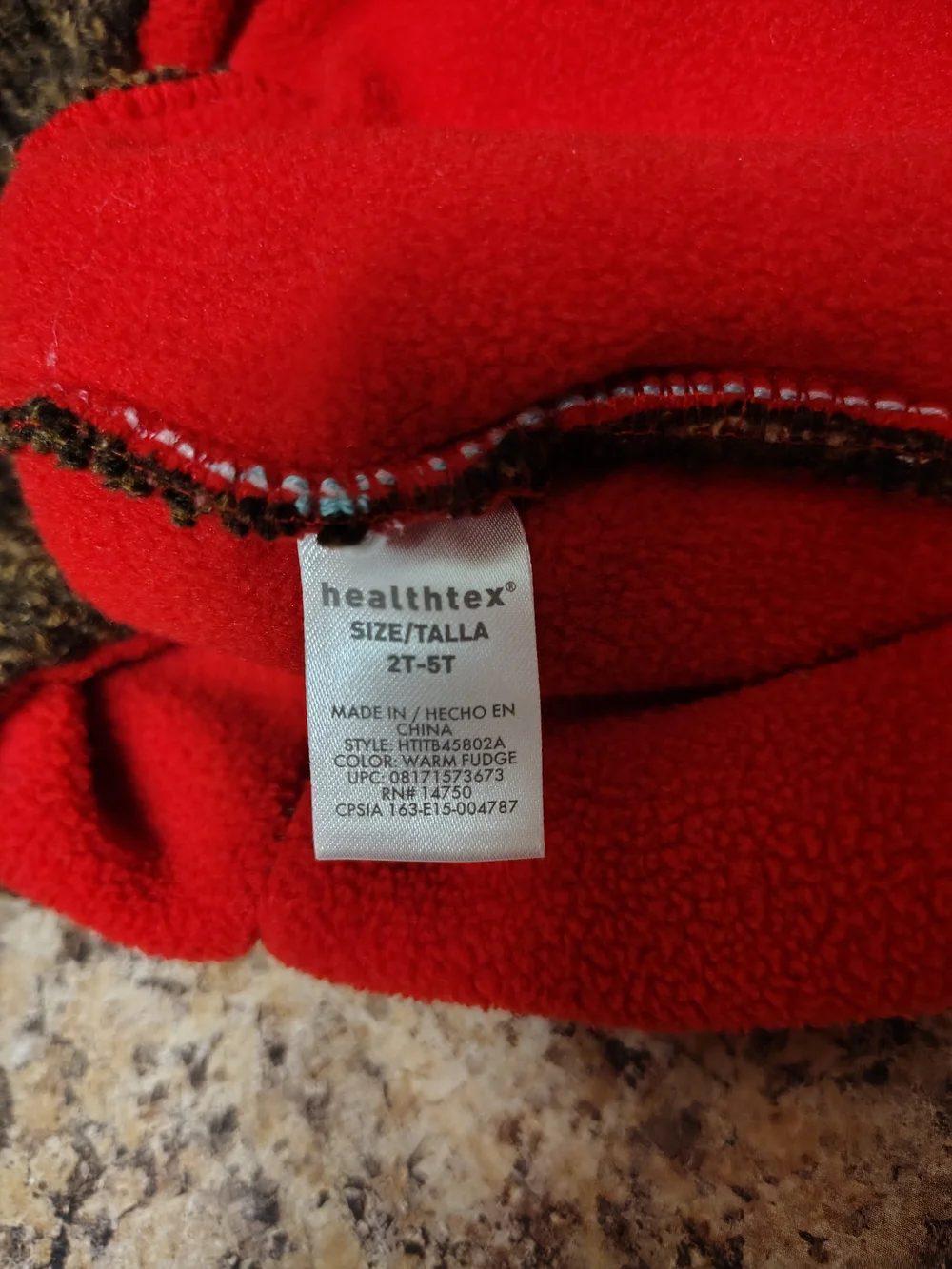 Qhealthtex Brown Monkey Knit Earflap Hat with Red Accent And Santa Beanie